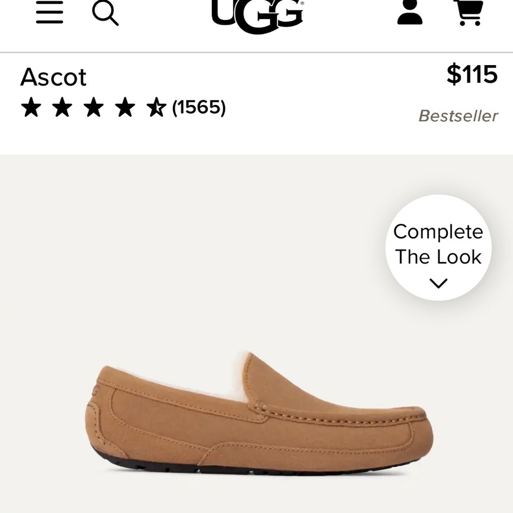 UGG Men's Ascot Brown Slip-Ons